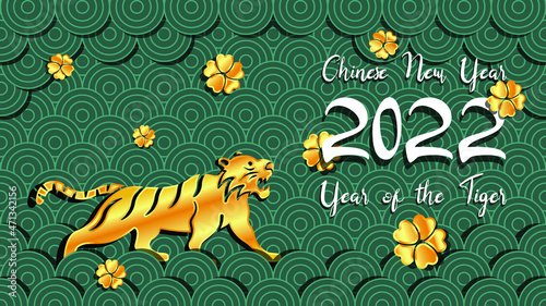 Chinese new year 2022 vector background. Happy new year 2022, Chinese new year, Year of the tiger.
