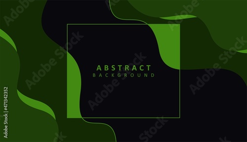 Abstract background design with green color and sequere box photo