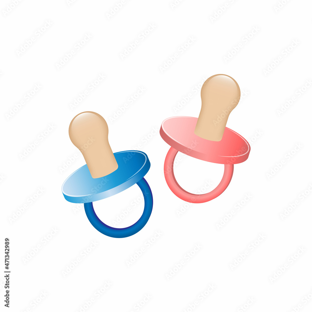 Simple baby pacifier icon. Vector-Illustration