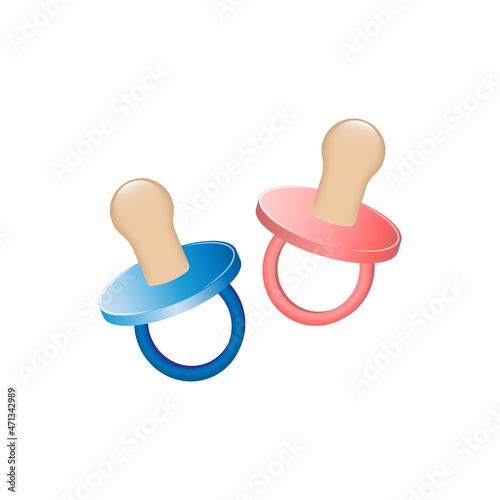 Simple baby pacifier icon. Vector-Illustration