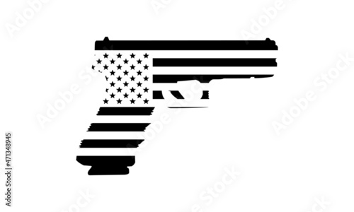 17 Standard USA Flag Silhouette
