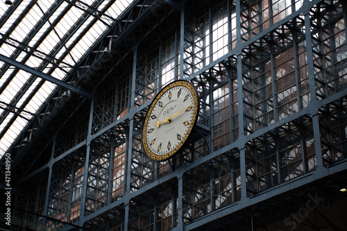 Clock in Saint Pancras International Station, London