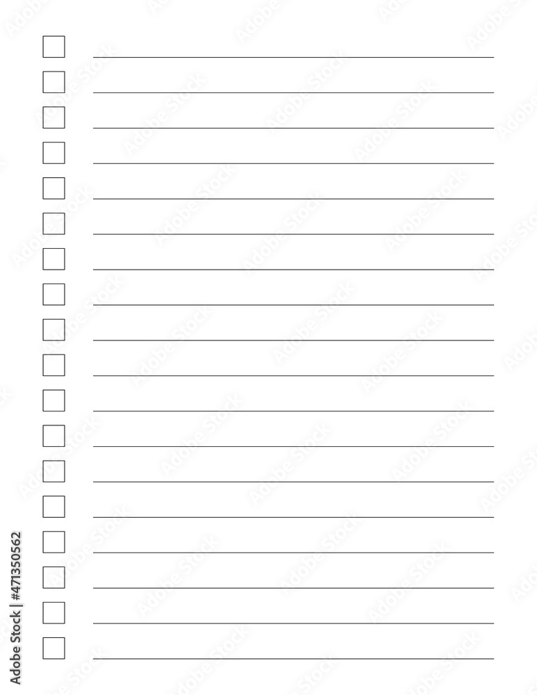Graph paper. Printable To do list with check boxes, checklist, grid paper with color horizontal lines. Geometric pattern for school, textures, notebook, diary. Realistic lined paper blank size Letter Graph paper. Printable To do list with check boxes, checklist, grid paper with color horizontal lines. Geometric pattern for school, textures, notebook, diary. Realistic lined paper blank size Letter