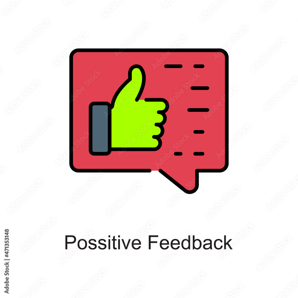 positive Feedback vector fill outline Icon. Pixel Perfect. For Mobile and Web. stock illustration positive Feedback vector fill outline Icon. Pixel Perfect. For Mobile and Web. stock illustration