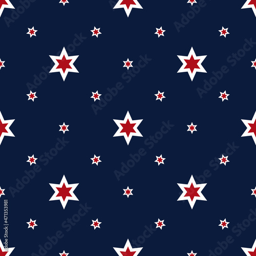 seamless pattern with stars on blue background. vector illustration 