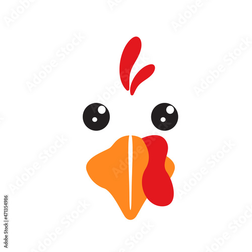 Turkey face thanksgiving mascot character funny vector icon mask design.