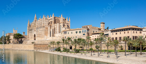 Cathedral Catedral de Palma de Mallorca La Seu church architecture travel traveling holidays vacation panorama in Spain