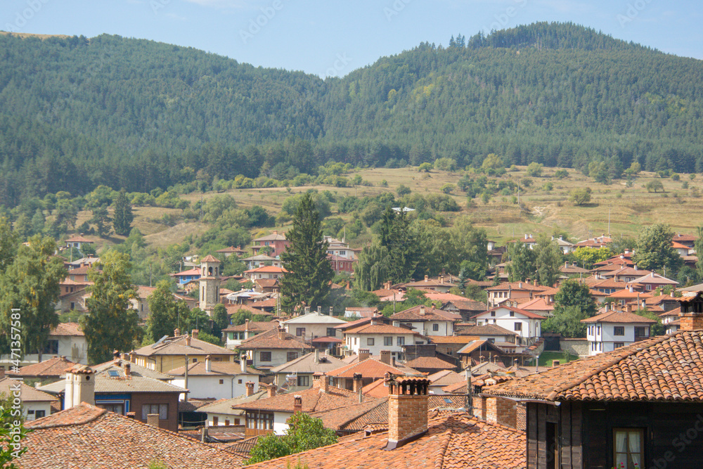 View of the historic town of Koprivshtitsa in Bulgaria