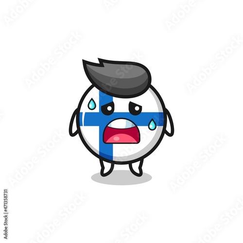 the fatigue cartoon of finland flag