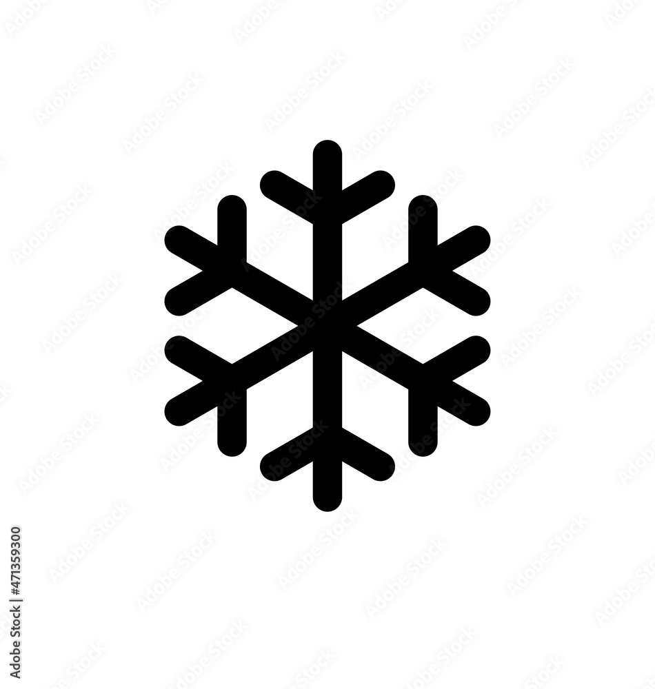 Obraz premium simple snowflake icon