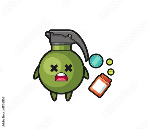 illustration of overdose grenade character