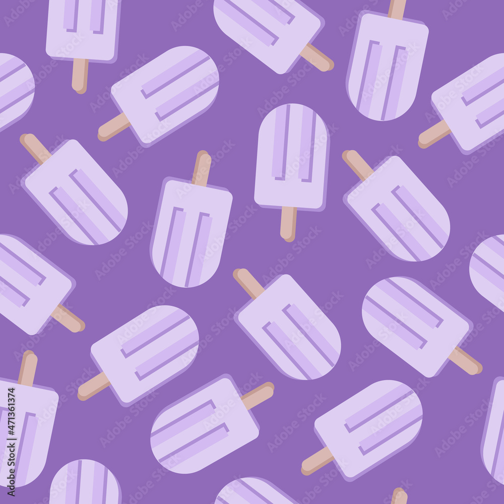 Seamless pattern cute ice cream. Seamless summer pattern with ice cream. Creative childish background. Perfect for kids apparel,fabric, textile, nursery decoration,wrapping paper. Vector Illustration Seamless pattern cute ice cream. Seamless summer pattern with ice cream. Creative childish background. Perfect for kids apparel,fabric, textile, nursery decoration,wrapping paper. Vector Illustration