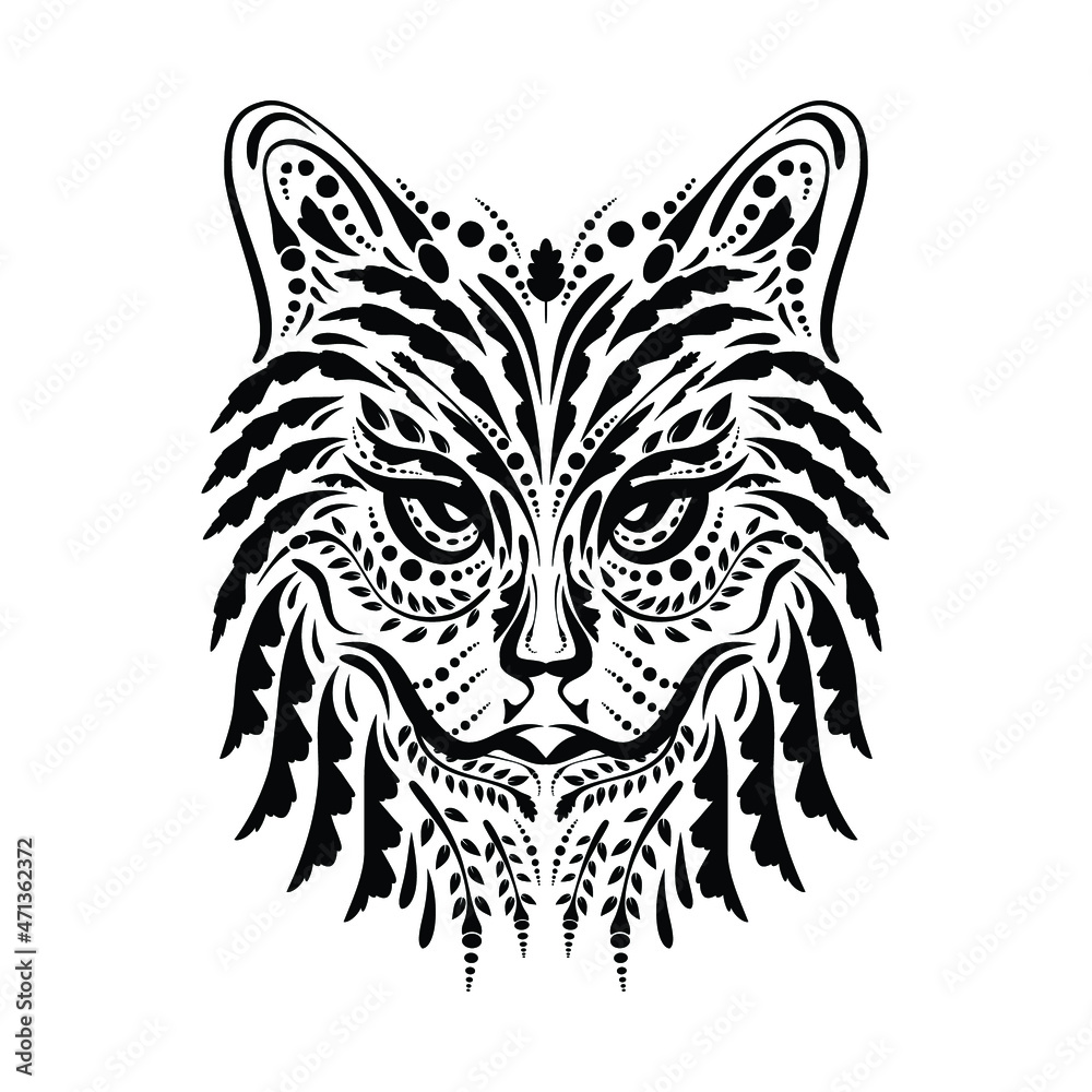 Fototapeta premium Cat head ornament