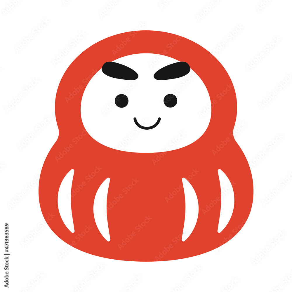 かわいい達磨のイラスト　文字なし