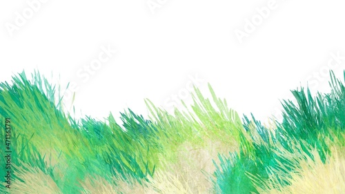 Abstract background painting art with green grass paint brush for December sale poster, banner, website, phone case design.