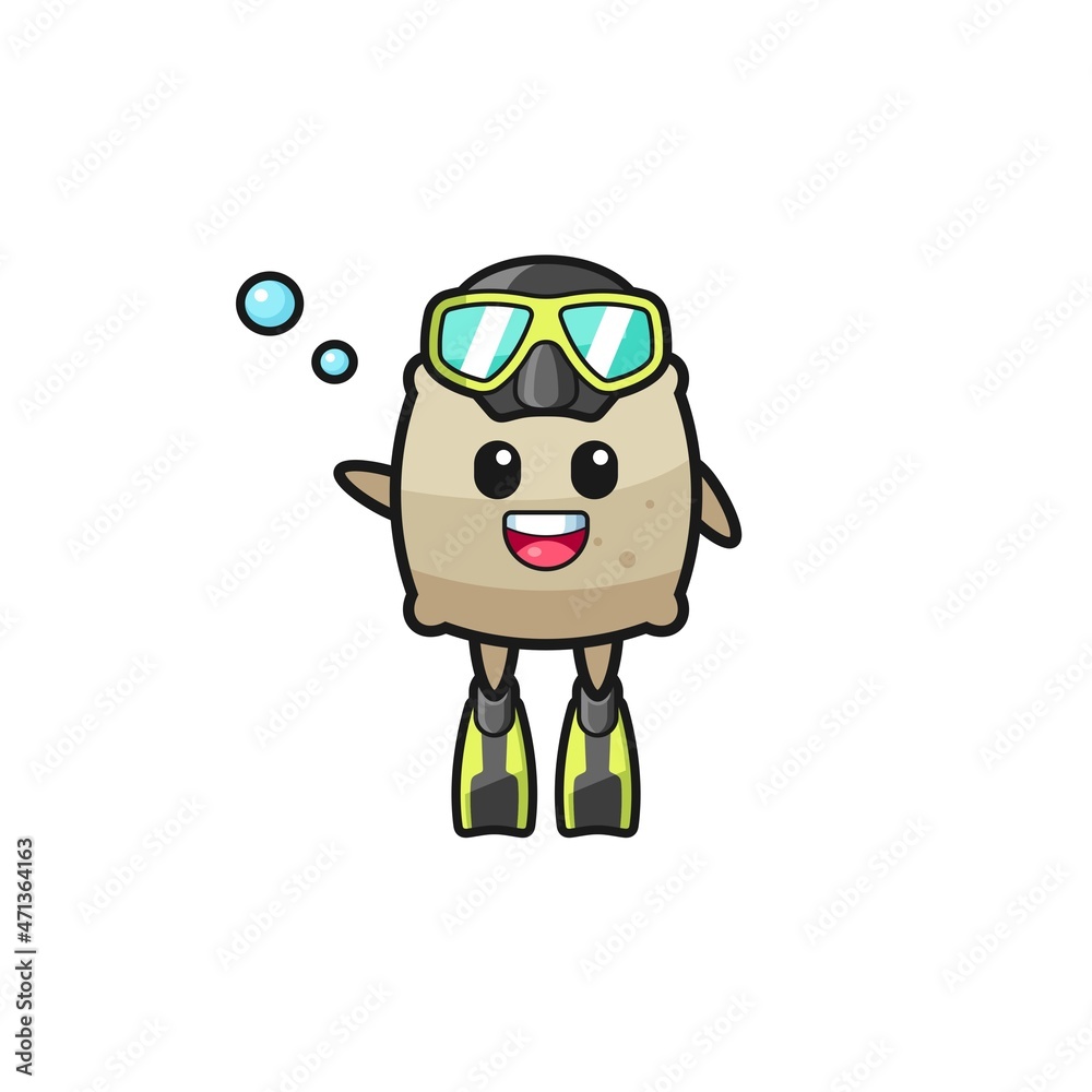 the sack diver cartoon character the sack diver cartoon character