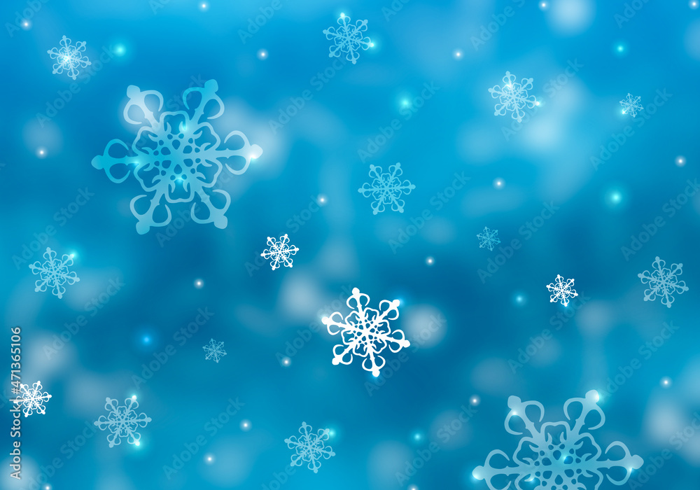 Abstract winter background with decorative snowflakes for the Christmas season. Abstract winter background with decorative snowflakes for the Christmas season.