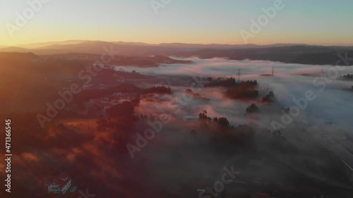 sunrise and mist