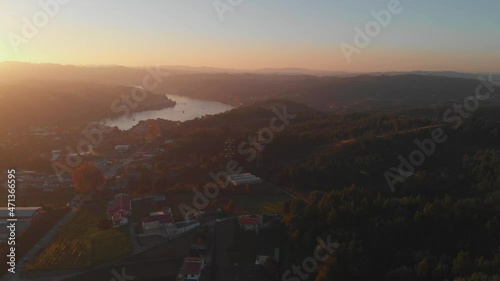 sunset over the city