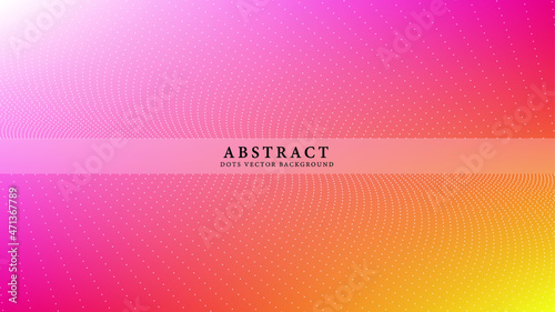 Abstract bg dots vector background pink yellow orange colors
