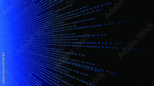 futuristic modern ict technology abstract bg digital 0 and 1 vector background blue black dark