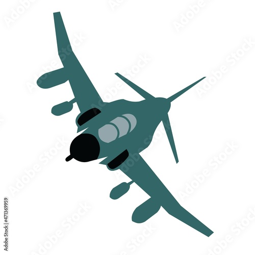 F4 phantom jet fighter vector design