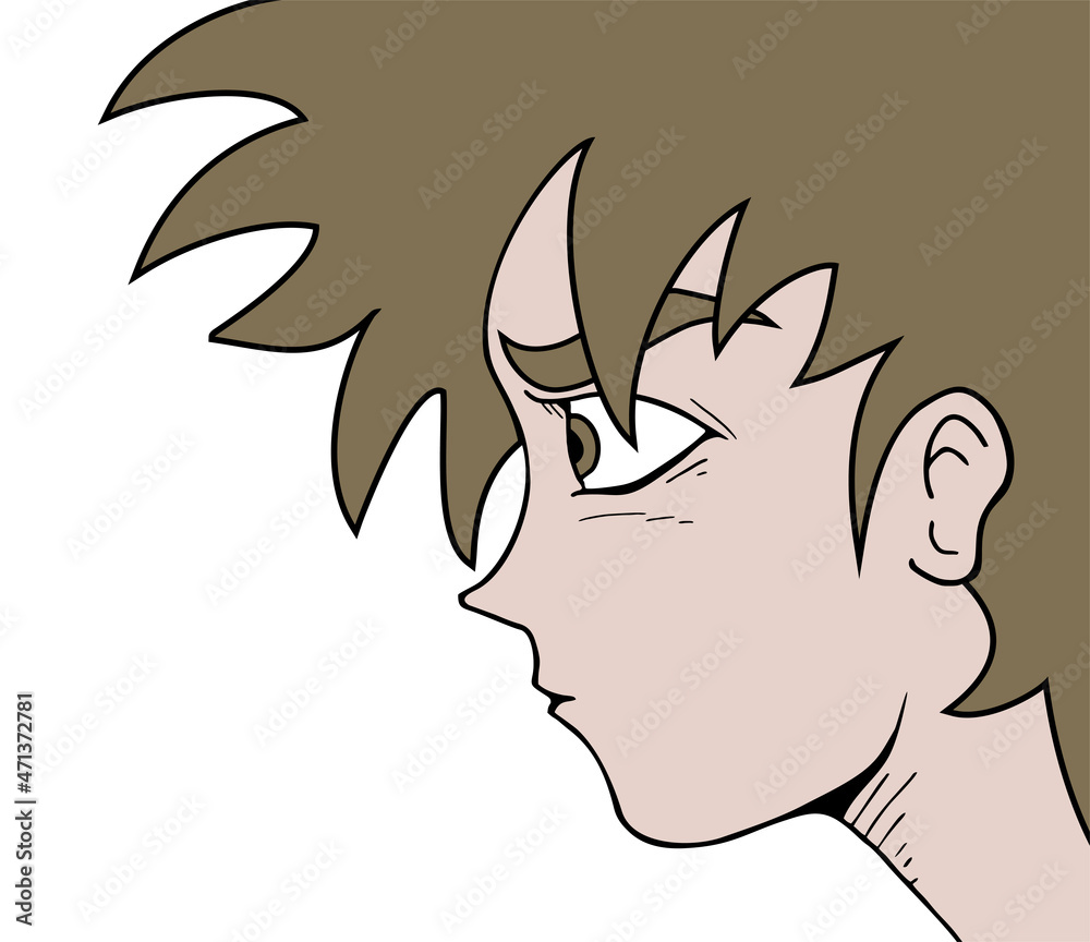 Man face hand draw Man face hand draw