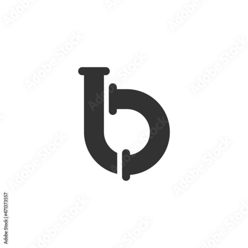 Letter B plumbing logo icon design vector