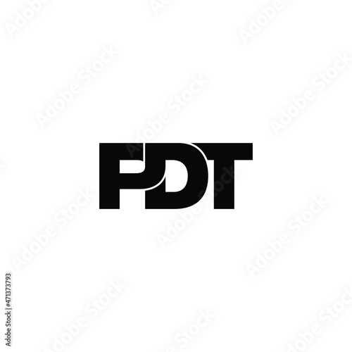 PDT letter monogram logo design vector