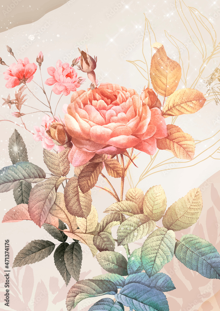 Free Vector | Flower background aesthetic border vector, remixed from  vintage public domain images
