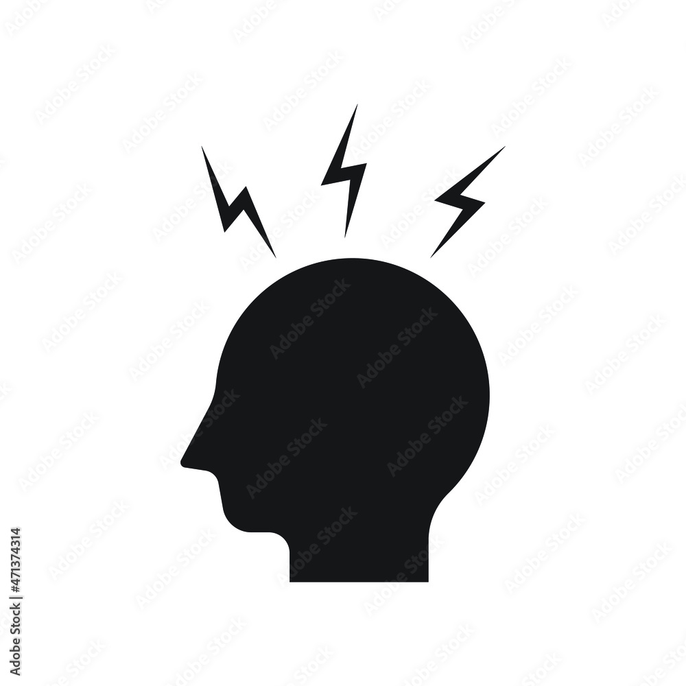 Anxiety icon design isolated on white background Anxiety icon design isolated on white background