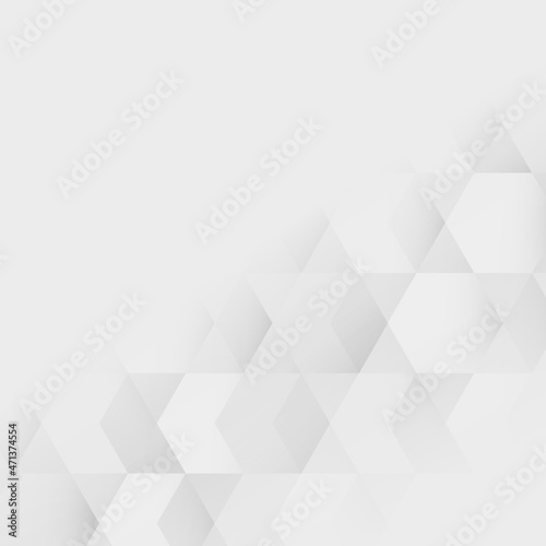 White and gray geometric pattern background vector