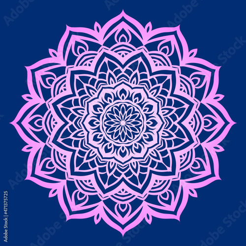 abstract mandala lotus petal vector design element
