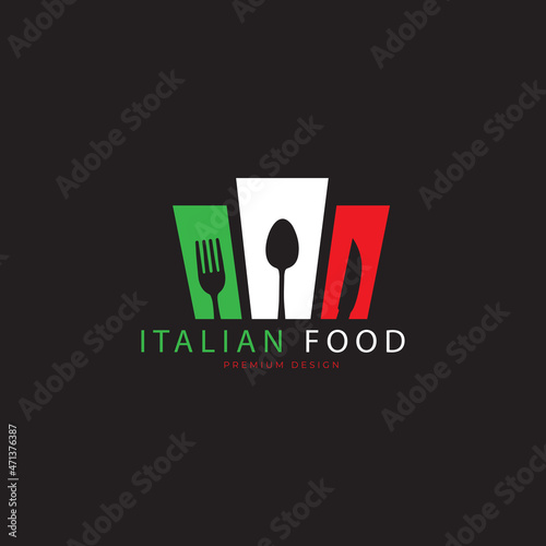italian  food  restaurant  logo  vector  symbol  icon  illustration  design  template