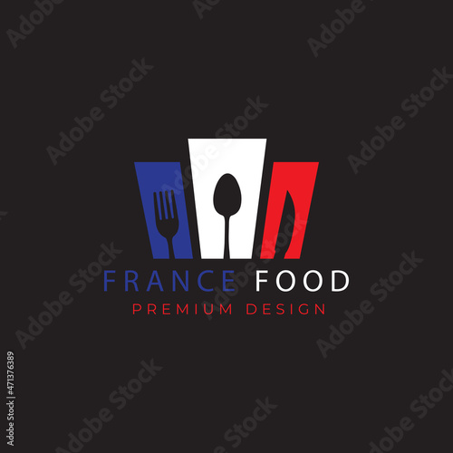 france  food  restaurant  traditional  logo  vector  symbol  icon  illustration  design  template