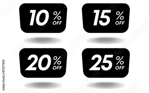 15% Percent limited special offer, 15 Percent Black Friday promotional banner, discount text, black color