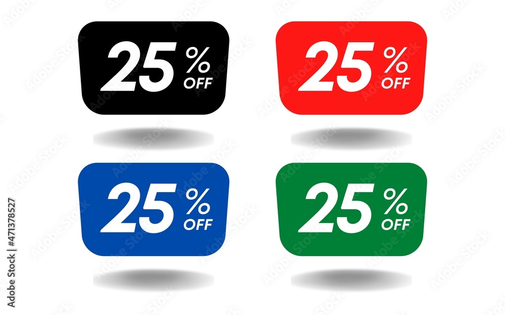 25% Percent limited special offer, 25 Percent Black Friday promotional banner, discount text, black color twenty-five 25% Percent limited special offer, 25 Percent Black Friday promotional banner, discount text, black color twenty-five