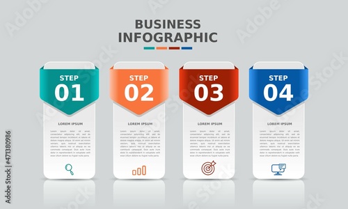 modern business infographic template design photo