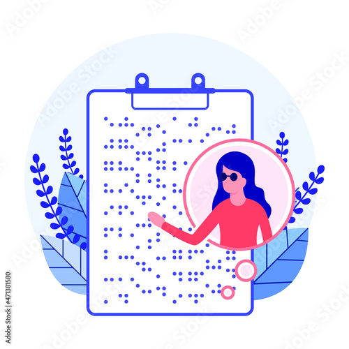 World braille day background design template.