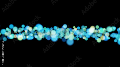 blurred blue particles on black background. blurred blue minimalistic background