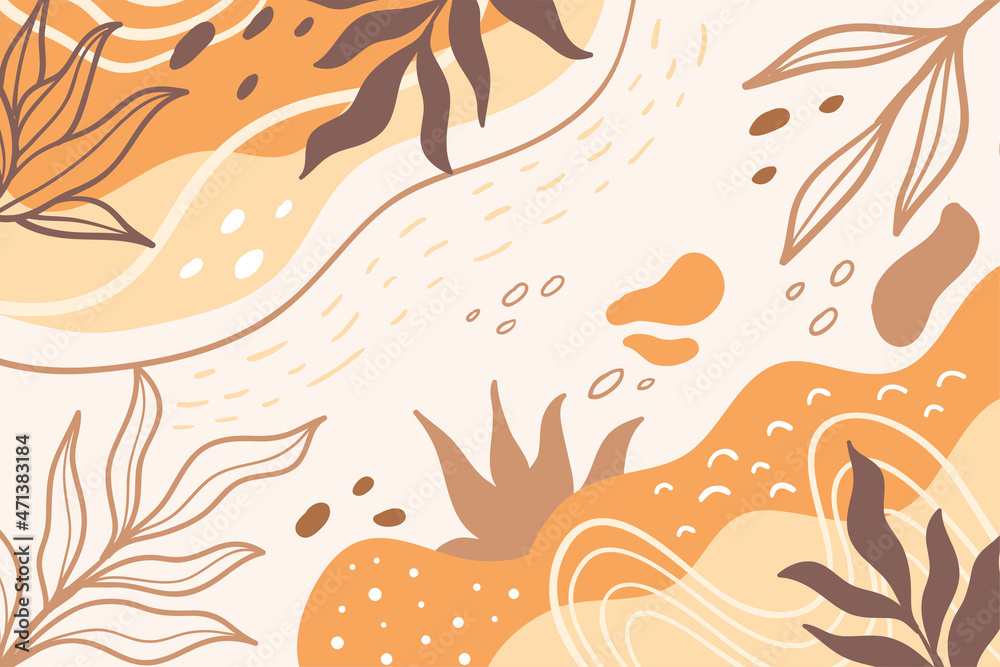 Beautiful modern floral background template