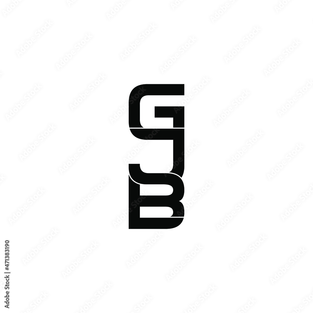 gjb initial letter monogram logo design