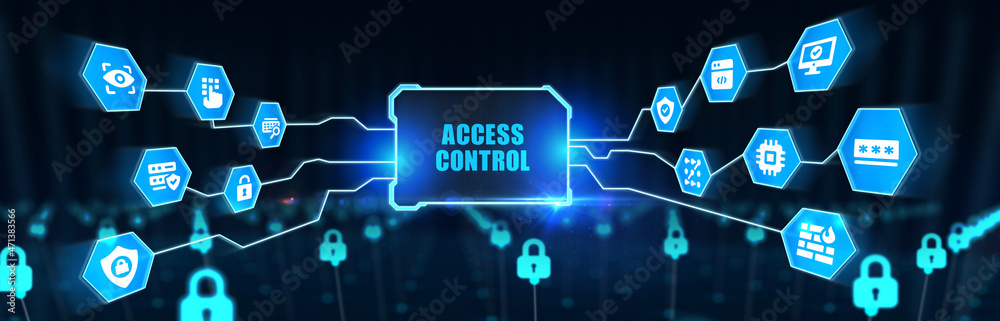 Cyber security data protection business technology privacy concept. Access control. 3d illustration