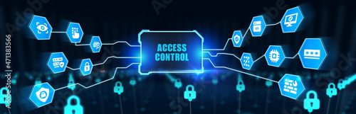 Cyber security data protection business technology privacy concept. Access control. 3d illustration