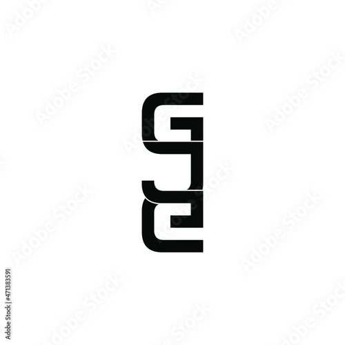 gje initial letter monogram logo design