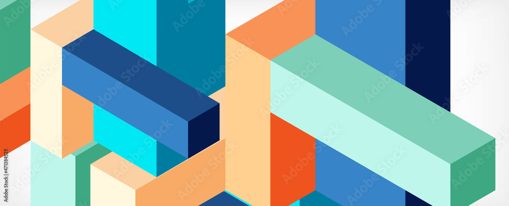 Abstract background. 3d cubes, cubic elements and blocks. Techno or business concept for wallpaper, banner, background, landing page Abstract background. 3d cubes, cubic elements and blocks. Techno or business concept for wallpaper, banner, background, landing page