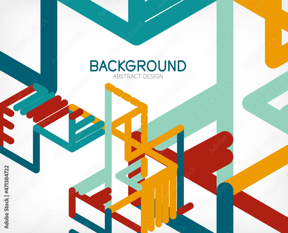 Abstract background. Color lines on white background. Linear abstract composition. Techno or business concept for wallpaper, banner, background, landing page Abstract background. Color lines on white background. Linear abstract composition. Techno or business concept for wallpaper, banner, background, landing page
