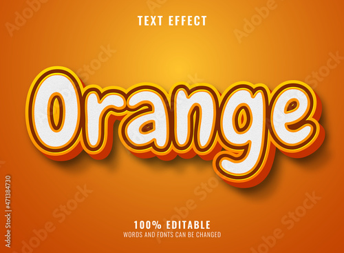 modern fun bold orange text effect