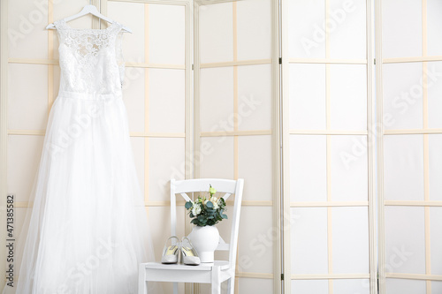 Beautiful dress and chair w...