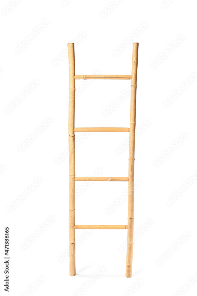 Modern ladder shelf isolated on white Modern ladder shelf isolated on white